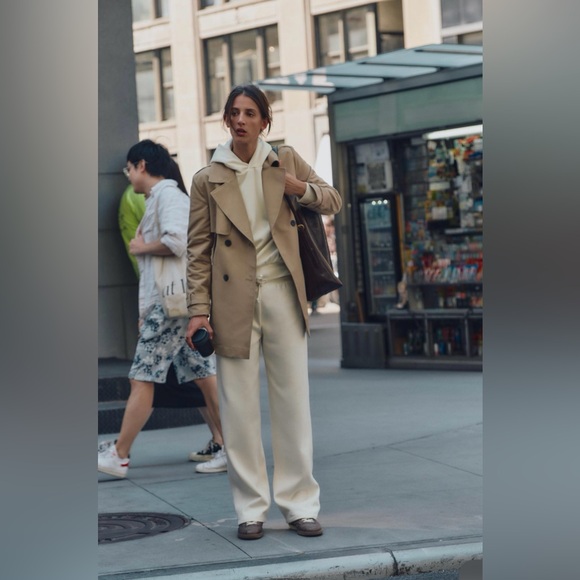 Zara Double Breasted Trench Coat - Picture 1 of 4